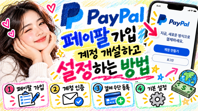 페이팔 가입 PayPal 계정 개설하고 설정하는 방법