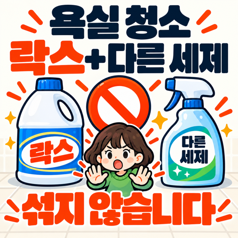 욕실 청소, 락스에 세제를 더해도 될까?