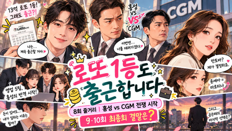 로또 1등도 출근합니다 8회 줄거리｜홍성 vs CGM 전쟁 시작 9·10회 최종회 결말은?