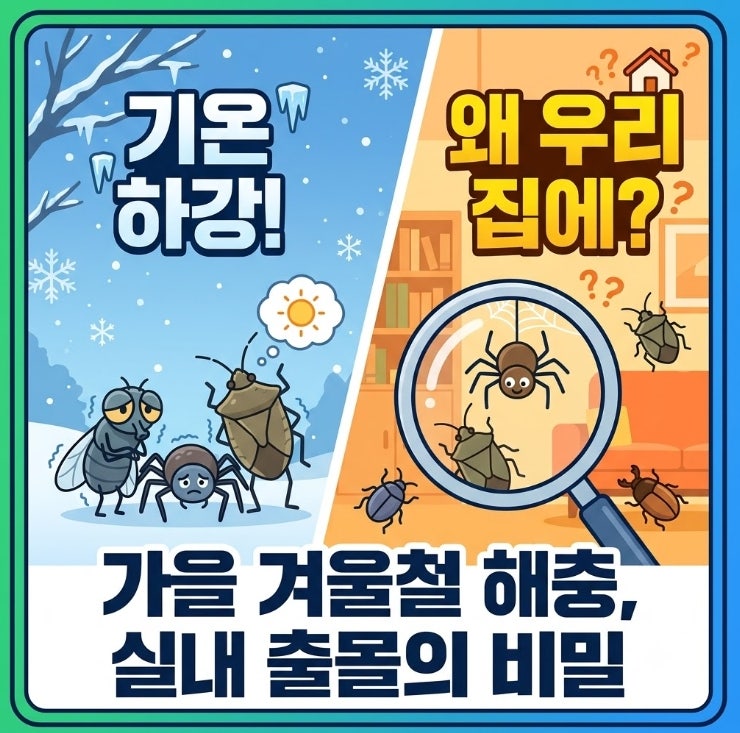 기온 하강 시 궁금한 해충은 가을 겨울철 벌레가 나오지 않을까?