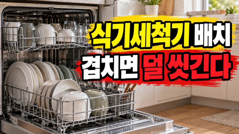 딱 15도만 기울이세요! 식기세척기 컵 물고임 잡는 3가지 공식