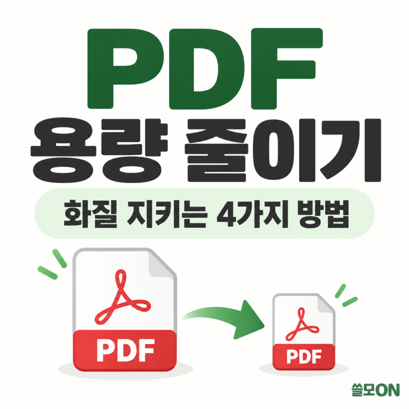 PDF 용량 줄이기, 화질 깨짐 없이 파일 크기 줄이는 4가지 방법