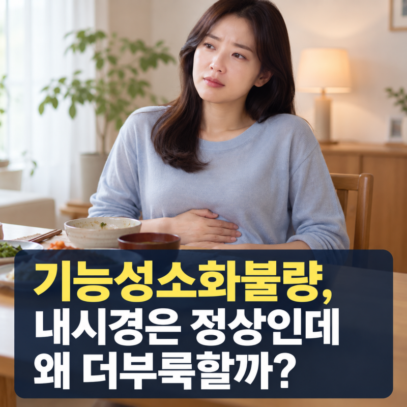 기능성소화불량, 내시경은 정상이라고 하는데 왜 더부룩하고 타는 느낌일까?