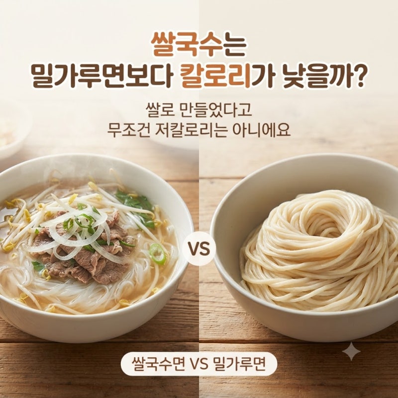 쌀국수는 밀가루면보다 칼로리가 낮을까? 면 종류별 칼로리 비교