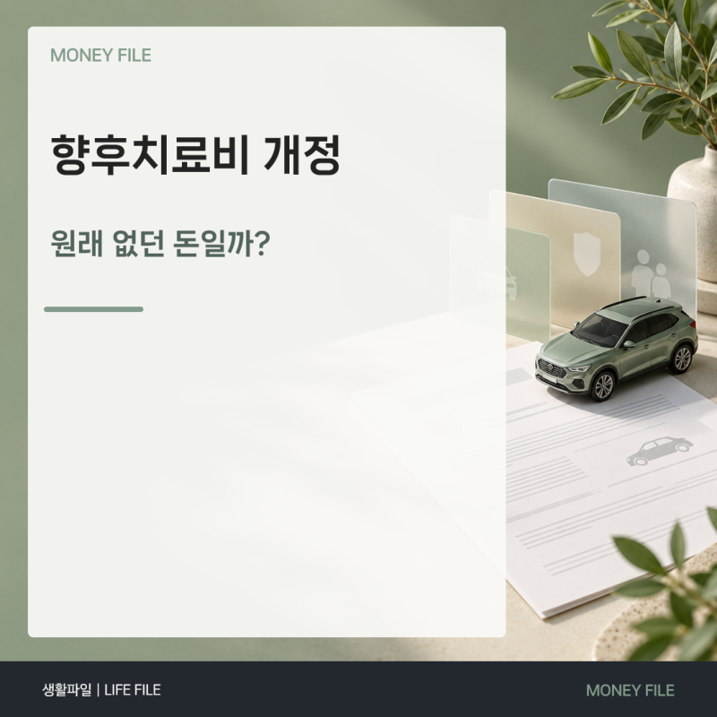 2026년 10월 자동차보험 향후치료비 개정 약관분석