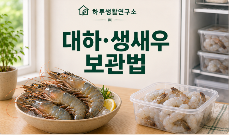 대하·생새우 보관법｜냉장·냉동 보관기간과 상한 기준
