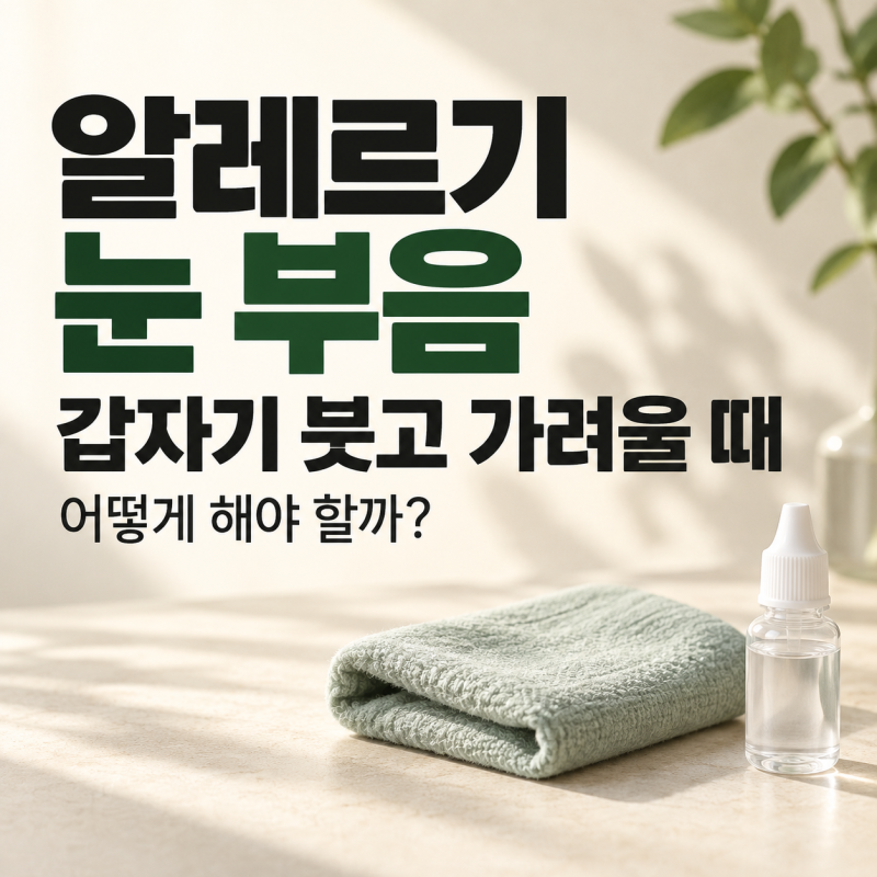 알레르기 눈 부음, 갑자기 눈이 붓고 가려울 때 어떻게 해야 할까?