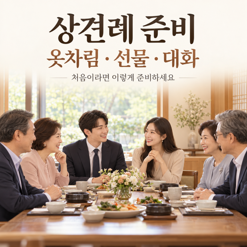 상견례 옷차림부터 선물·대화까지, 처음이라면 이렇게 준비하세요