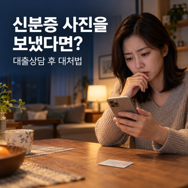 대출상담 중 신분증 사진을 보냈다면? 삭제 요청보다 먼저 확인할 것