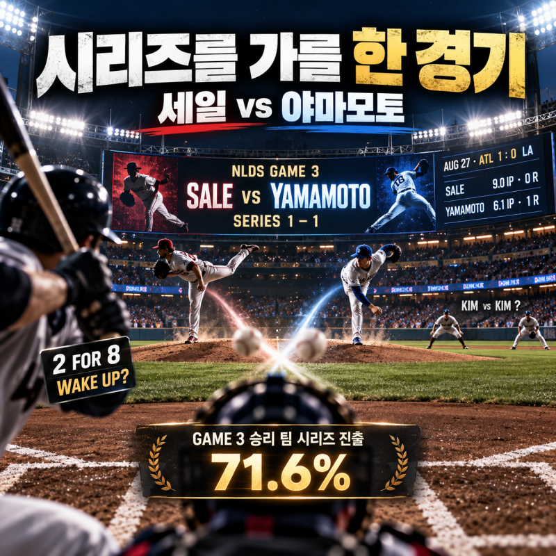 세일 vs 야마모토, 그리고 침묵한 오타니｜다저스-애틀랜타 NLDS 3차전이 사실상 ‘미니 결승....