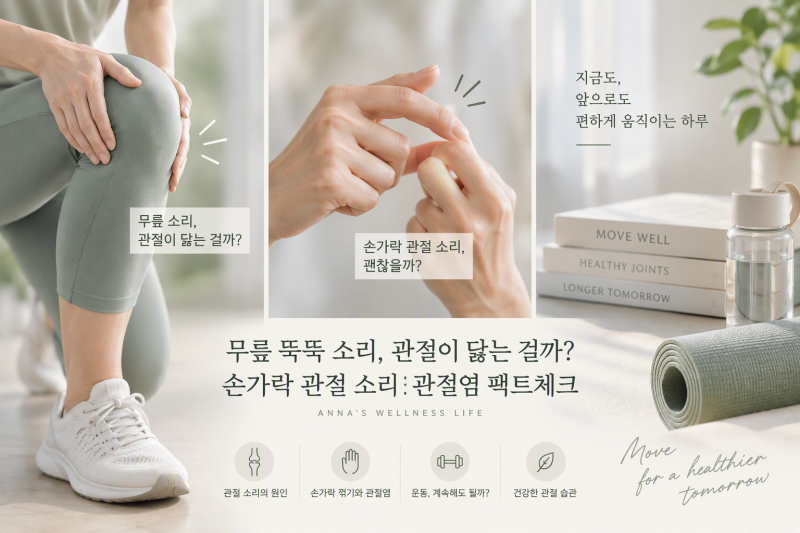 무릎 뚝뚝 소리, 관절이 닳는 걸까? 손가락 관절 소리·관절염 팩트체크