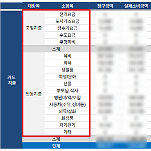 신혼부부 가계부 공동통장 관리 방법, 1년 사용 후 바뀐 생활비·카드 엑셀 양식 공유