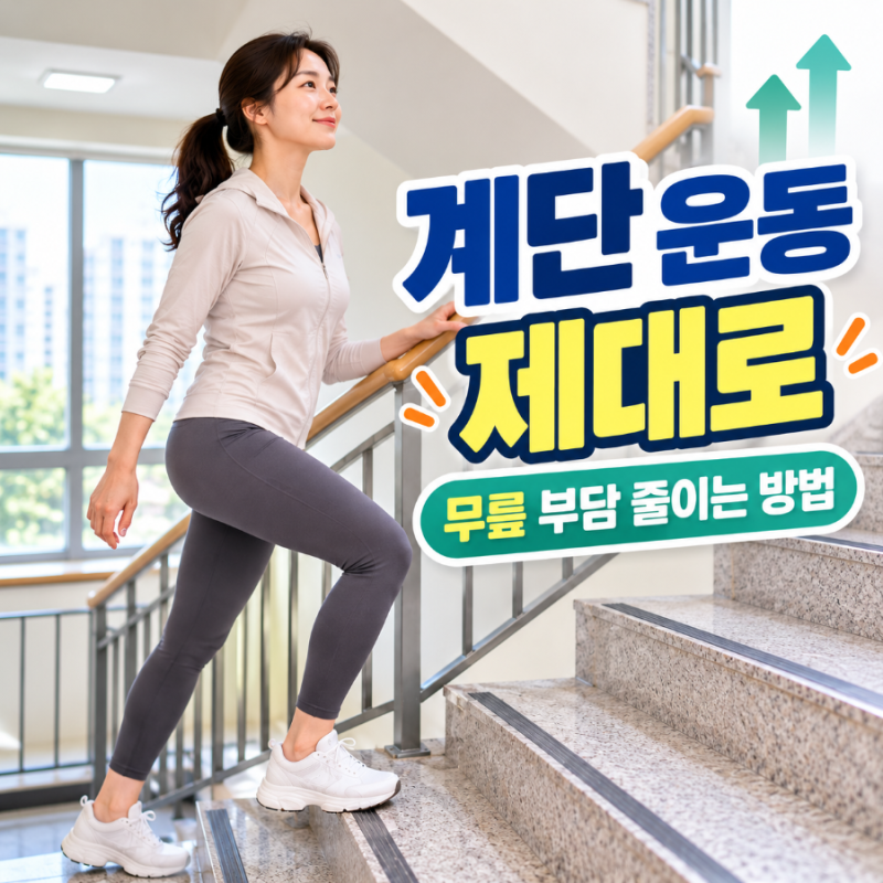 아파트 계단 오르기 방법 및 주의사항, 무릎 부담 줄이면서 제대로 운동하는 법
