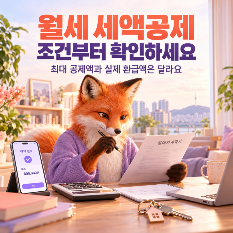 2026 월세 세액공제 조건·환급액｜최대 170만원, 전입신고·부모님 납부·필요서류
