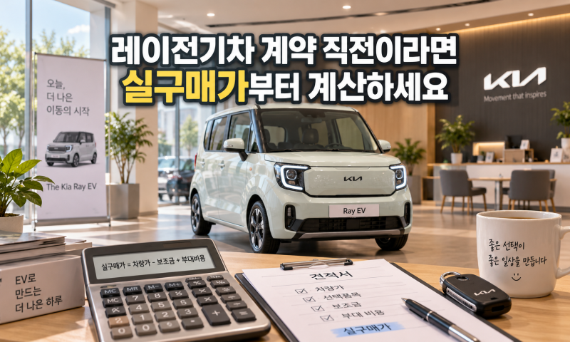 레이전기차 계약 직전이라면 실구매가부터 계산하세요