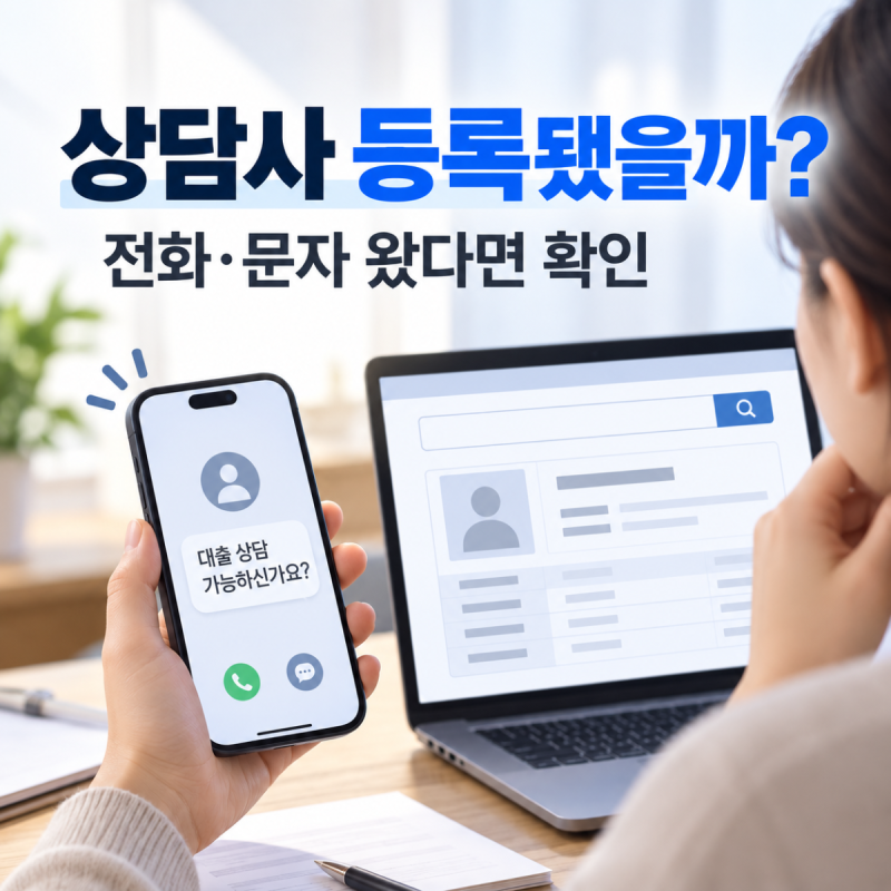대출 모집인 조회, 전화·문자로 연락한 상담사 등록 여부 확인하는 방법