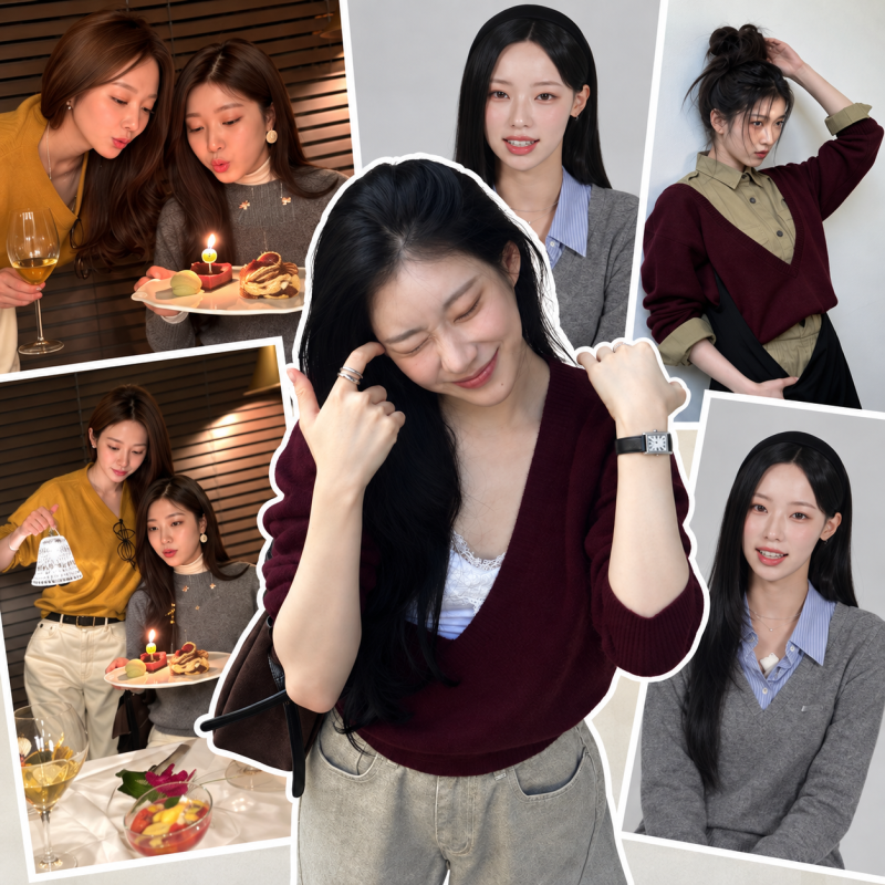 "너무 파인 거 아닌가 했는데..." 요즘 셀럽들은 ‘딥브이넥 니트’ 이렇게 입더라고요