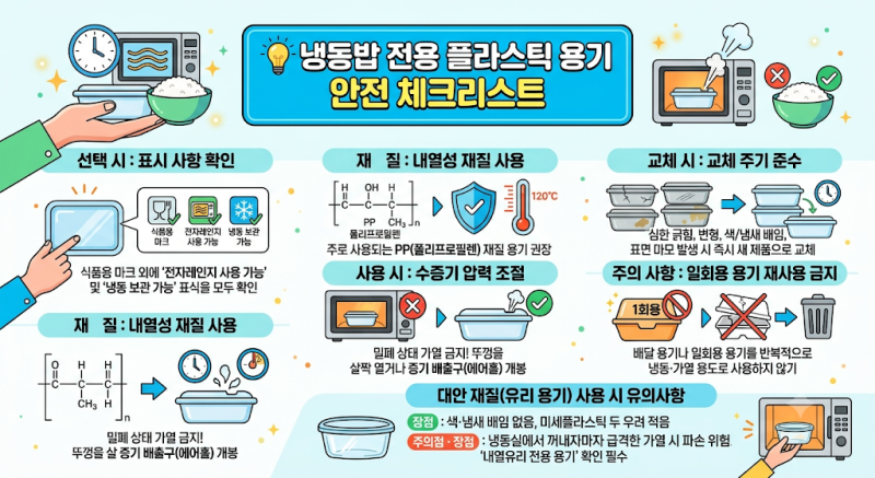 냉동밥 전용 플라스틱 용기, 매일 전자레인지에 돌려도 정말 안전할까?