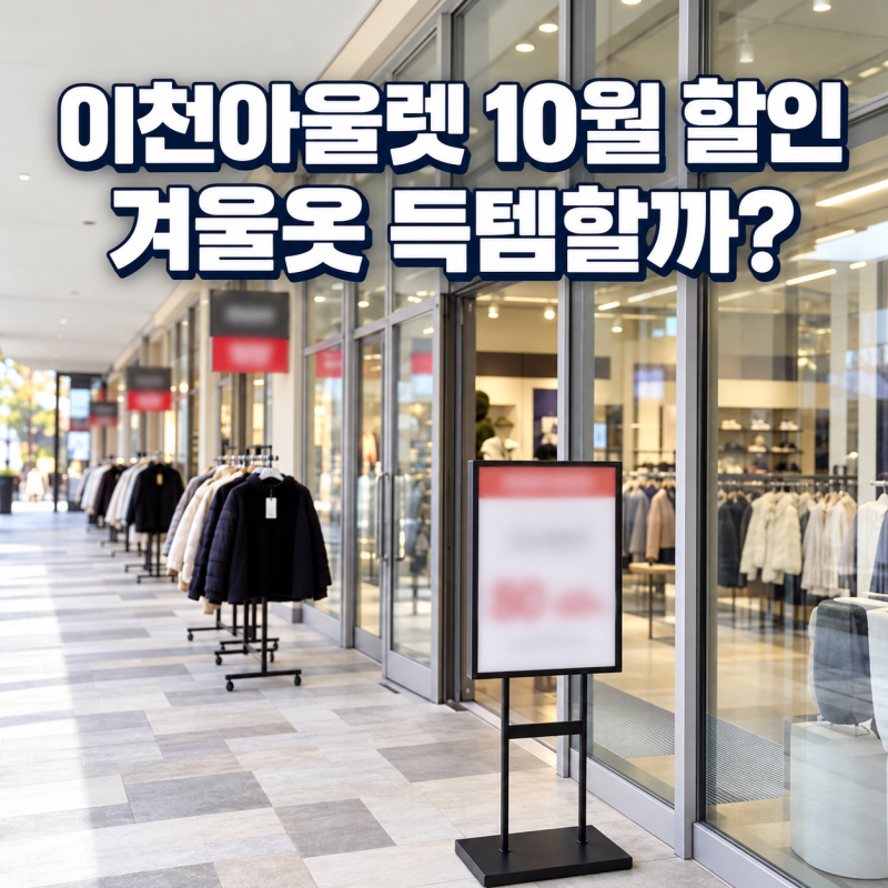 롯데 프리미엄 아울렛 이천점 10월 할인 어디부터 볼까? 겨울옷 세일 현장 정리