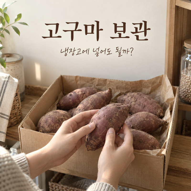 고구마 보관법, 냉장고보다 먼저 확인할 온도·통풍과 상자 정리