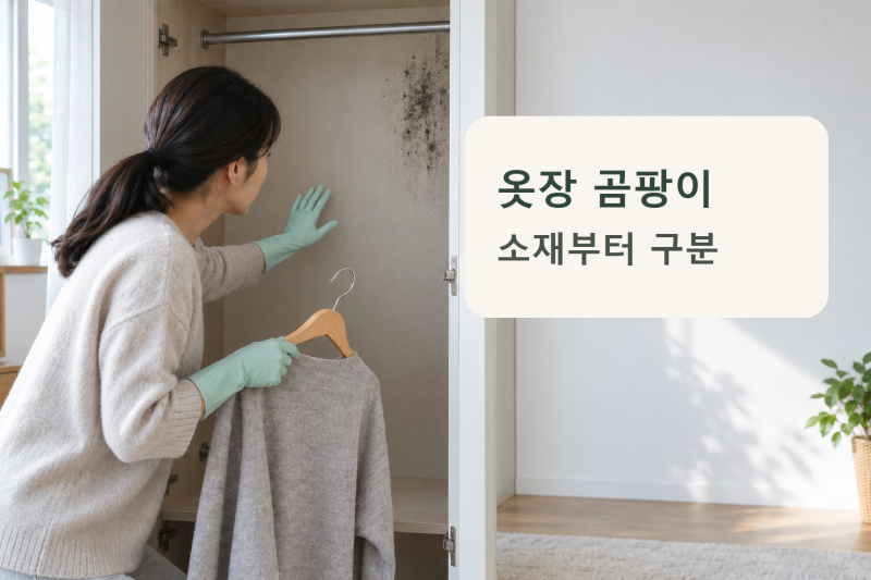 옷장 곰팡이 제거, 닦기 전에 습기 원인과 소재부터 구분하세요