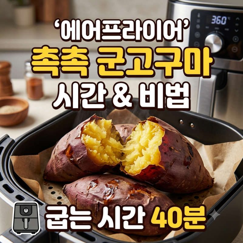 에어프라이어 고구마 굽는 시간, 촉촉한 군고구마 만드는 법