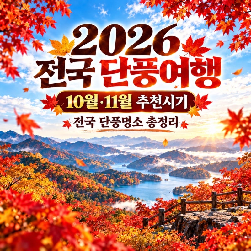 2026 단풍 여행｜전국 35곳 단풍명소 추천·절정 시기 확인