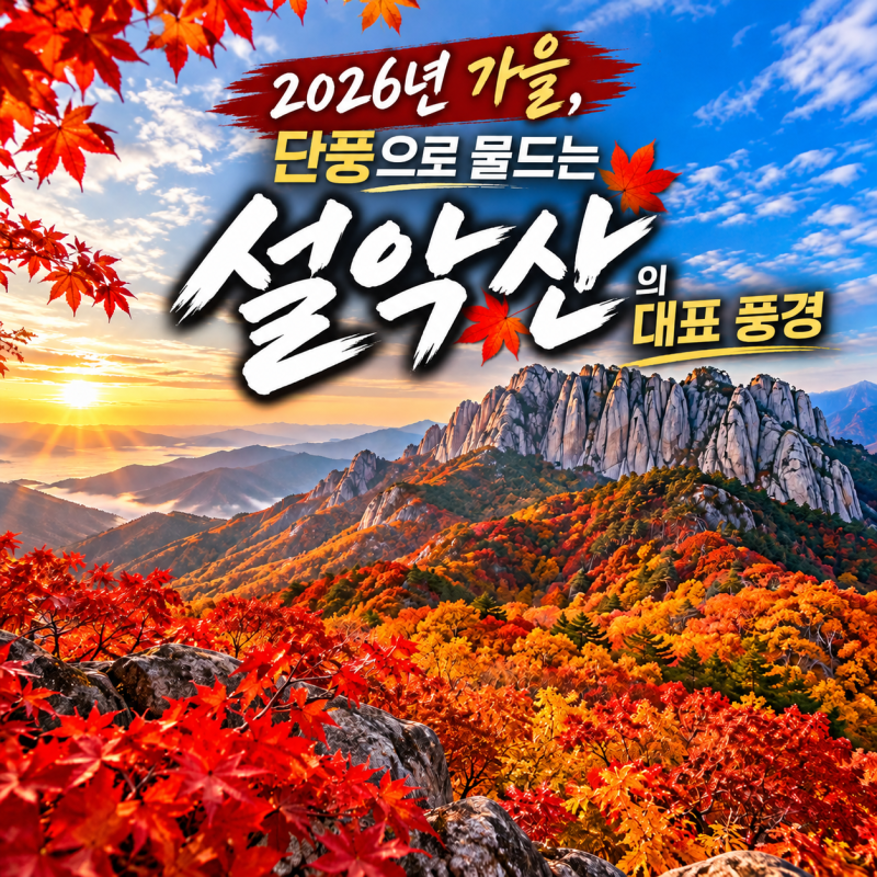2026 설악산 단풍 절정시기 언제?｜케이블카·주차장·단풍코스 총정리