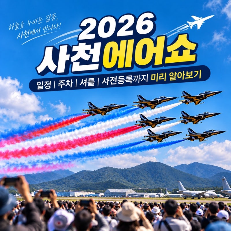 2026 사천에어쇼｜아이와함께 가기좋은 행사 (주차·셔틀·사전등록까지 미리 알아보기)