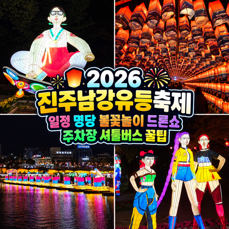 2026 진주남강유등축제 일정 명당 불꽃놀이 드론쇼 주차장 셔틀버스 꿀팁 총정리!