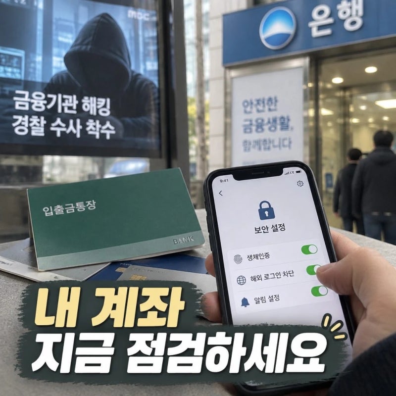 금융기관 해킹 소식에 확인할 계좌 보안 설정