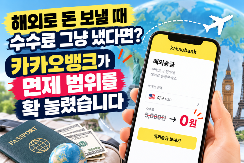 카카오뱅크 해외송금 수수료 면제 확대, 연말 전에 꼭 챙겨야 하는 이유