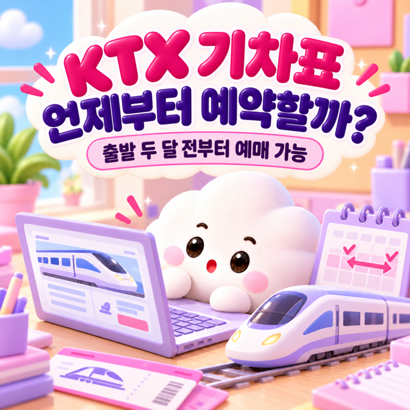 KTX 기차표 언제부터 예약할까? 출발 두 달 전부터 예매 가능