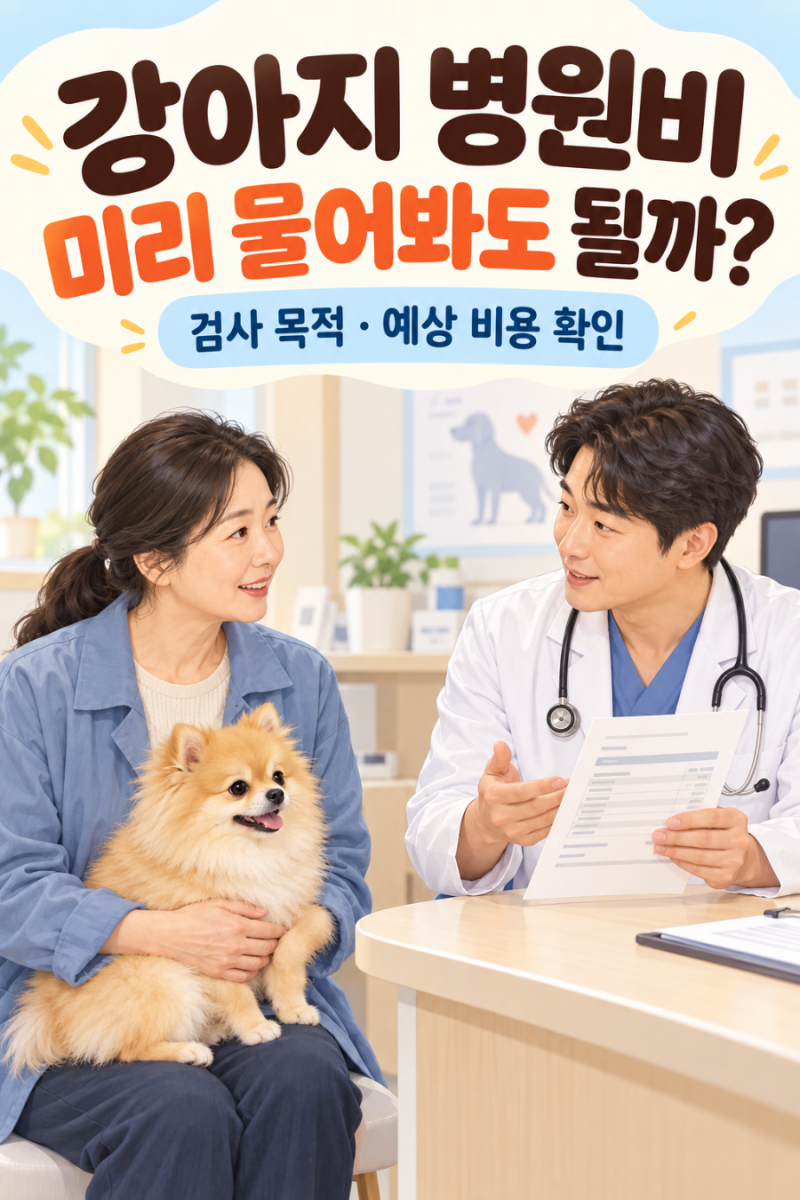 강아지 병원비, 진료 전에 물어봐도 될까?｜검사·예상 비용 확인법