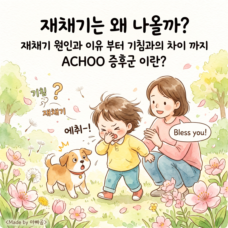 재채기는 왜 나올까? 재채기 원인과 이유 부터 기침과의 차이 까지. ACHOO 증후군 이란?