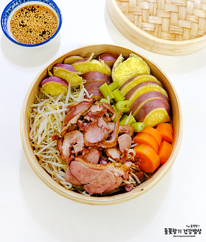 훈제오리 야채찜 소스 레시피 다이어트 음식