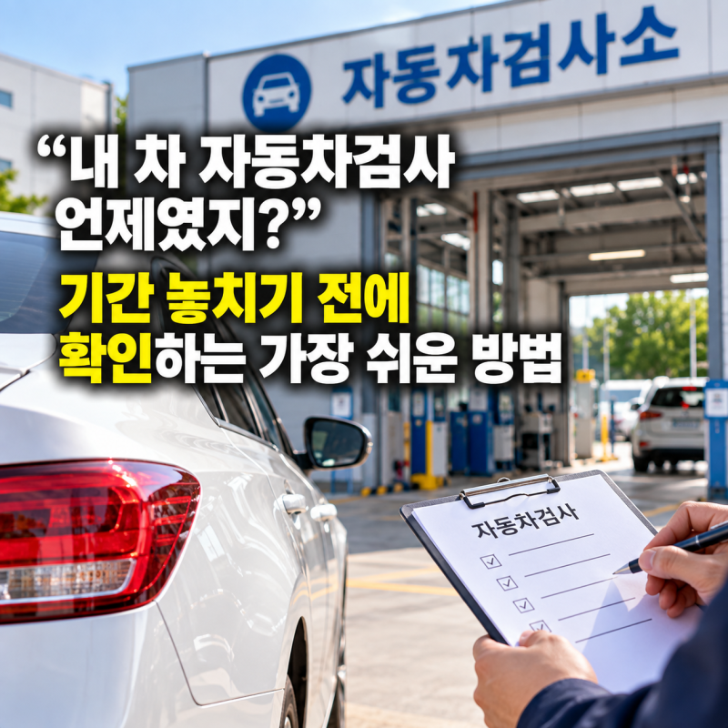 “내 차 자동차검사 언제였지?” 기간 놓치기 전에 확인하는 가장 쉬운 방법