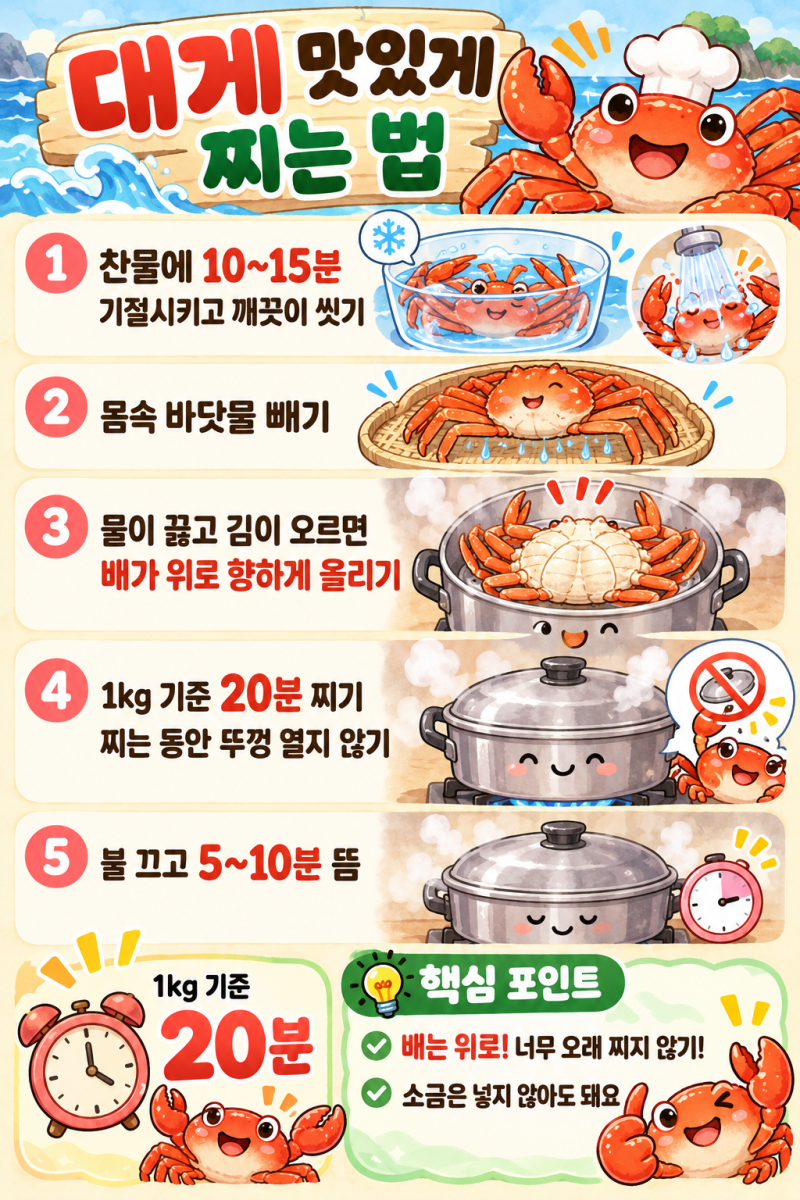 대게 맛있게 찌는 법