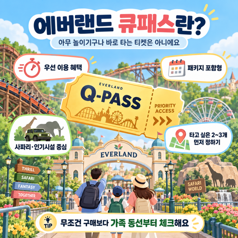 에버랜드 큐패스 가격 구매방법, 플랜잇 스마트줄서기 차이까지
