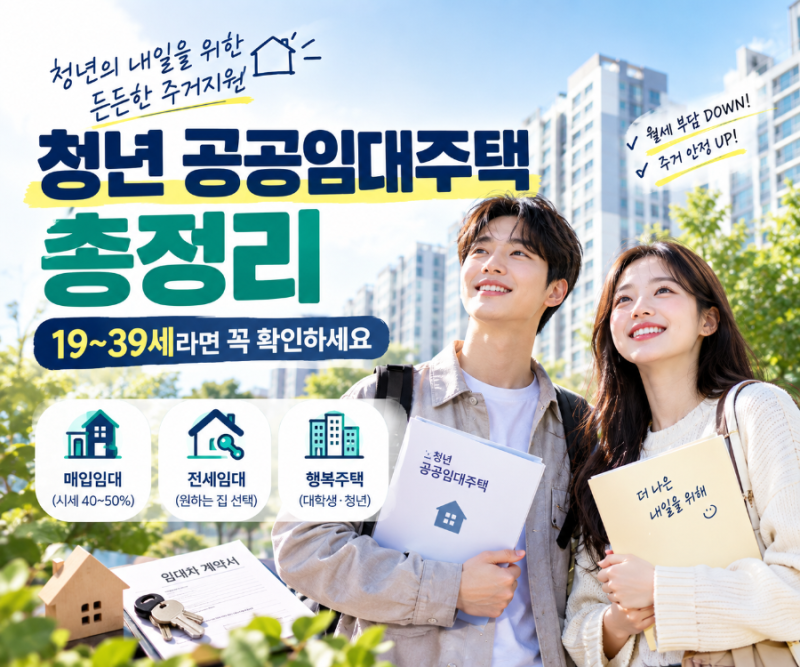 청년 공공임대주택 총정리｜19~39세라면 월세 부담 줄일 수 있을까?