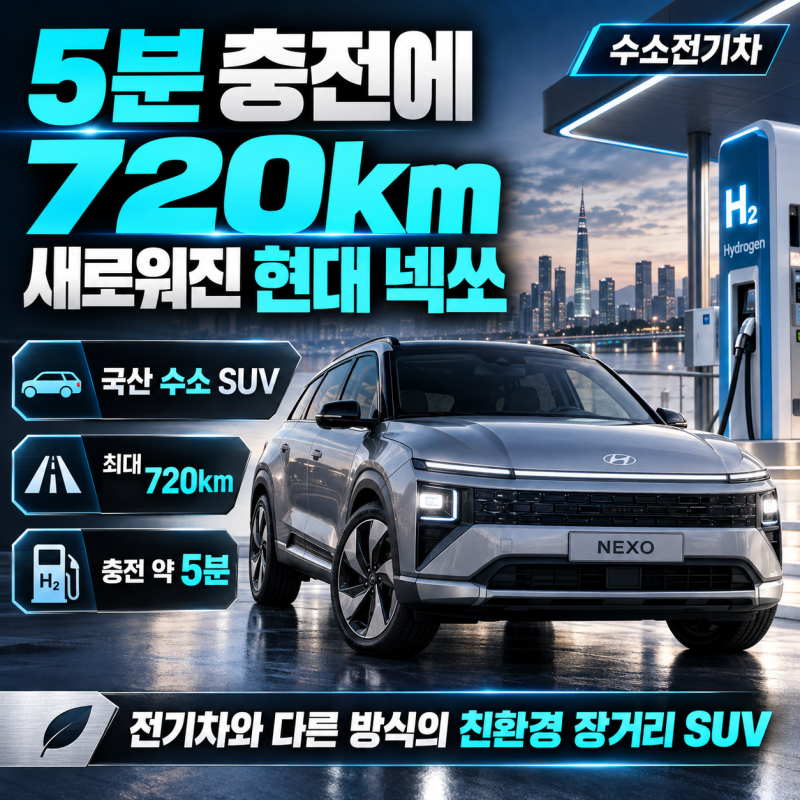 5분 충전에 720km 새로워진 국산 수소 SUV 현대 넥쏘 뭐길래