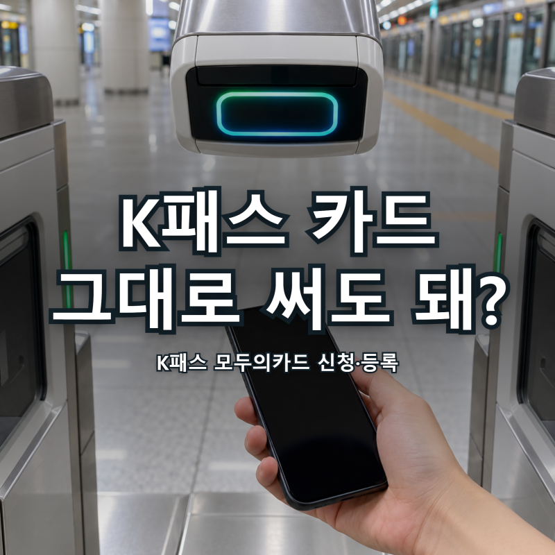 K패스 모두의카드 신청 "기존 카드로 되나?" 10월 반값 종료·등록 순서