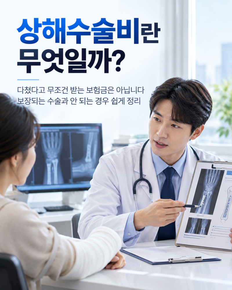 상해수술비란 무엇일까? 다쳤다고 무조건 받는 보험금은 아닙니다｜보장되는 수술과 안 되....