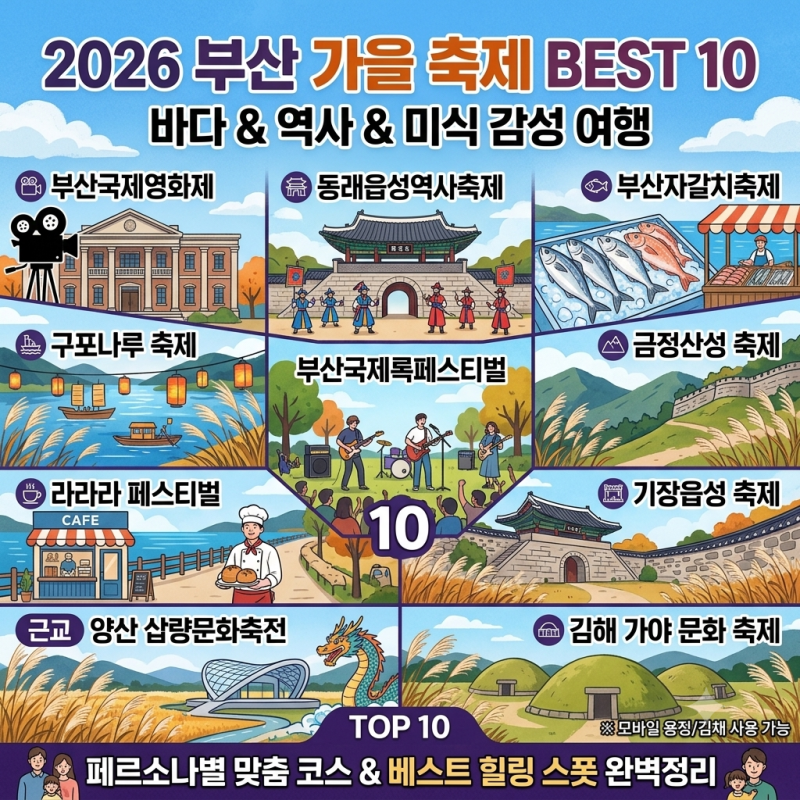 부산 10월 축제 가볼만한곳 가을 여행지 베스트 10 드라이브 코스 및 힐링 스폿 완벽정리