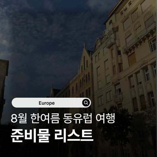 [동유럽]8월 동유럽 여행 준비물(다이소, 추천/비추천 등)
