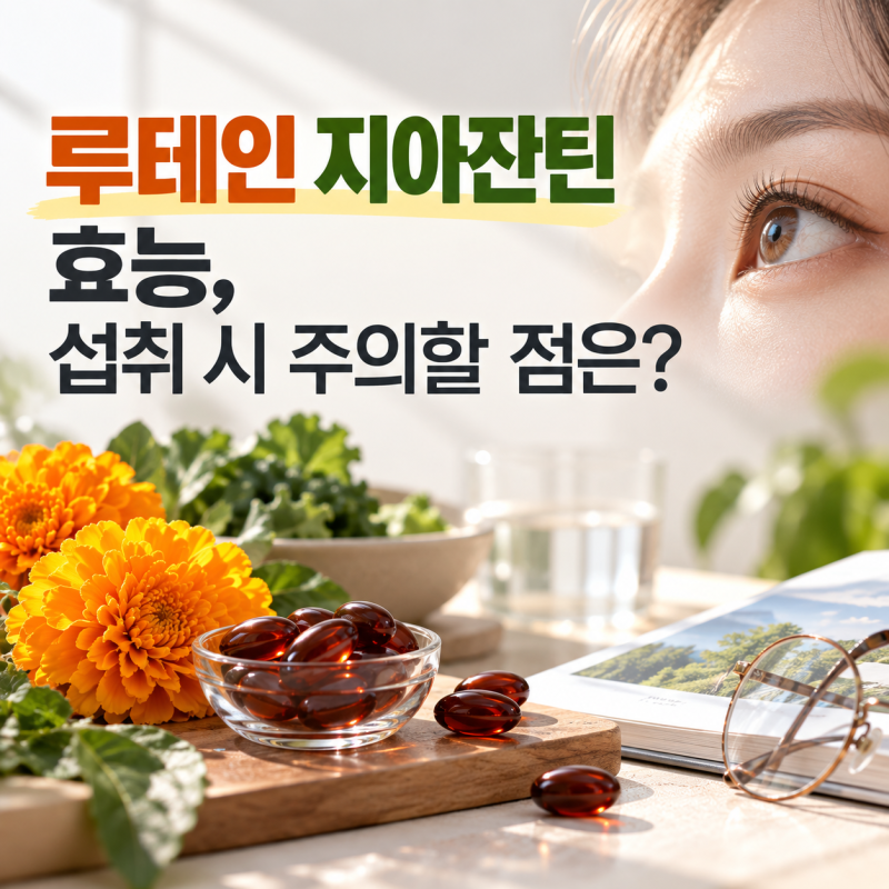 루테인 지아잔틴 효능, 섭취 시 주의할 점은?