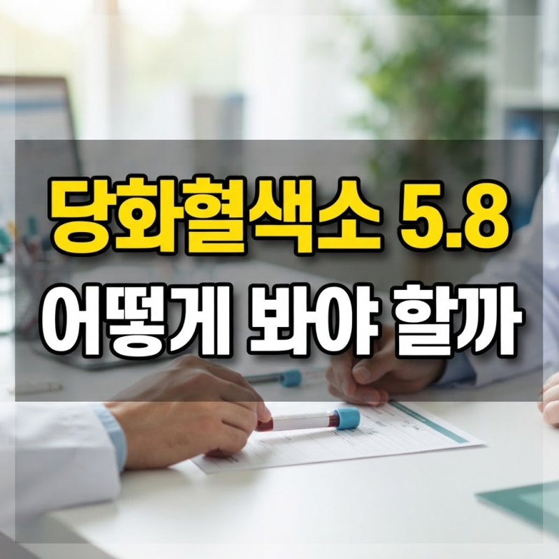 당화혈색소 5.8 의미와 정상수치 관리법 총정리