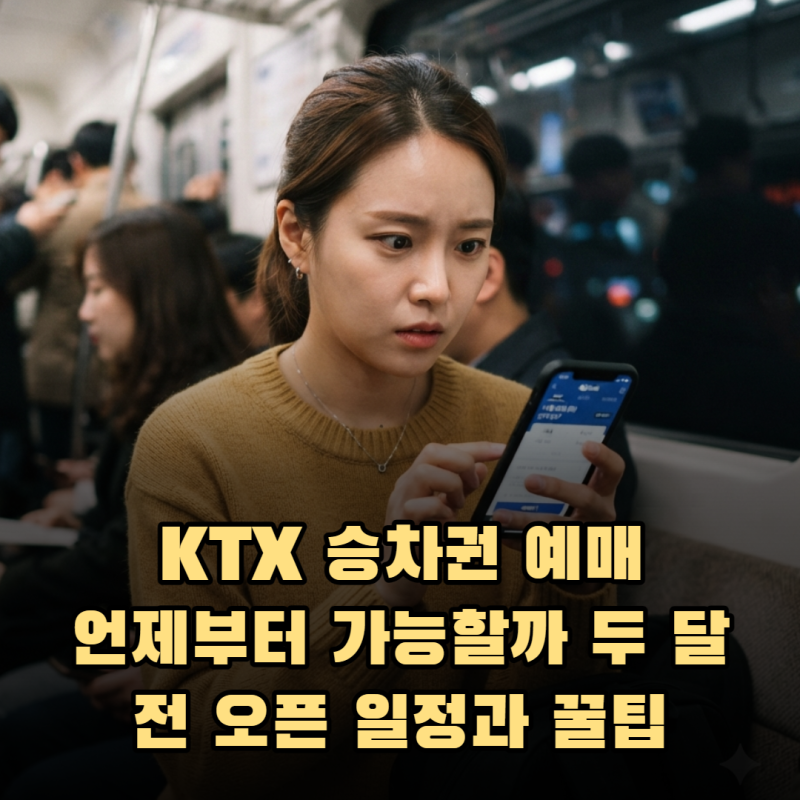 KTX 승차권 예매 언제부터 가능할까 두 달 전 오픈 일정과 꿀팁