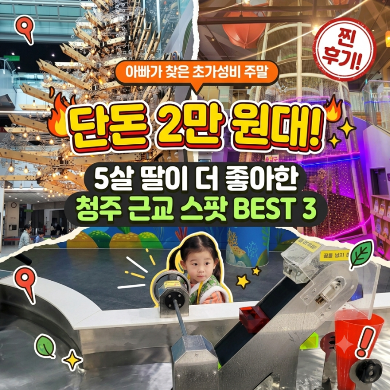 주말 나들이 비용 딱 2만 원대로 방어! 5살 딸이 더 좋아한 청주 근교 스팟 Best 3