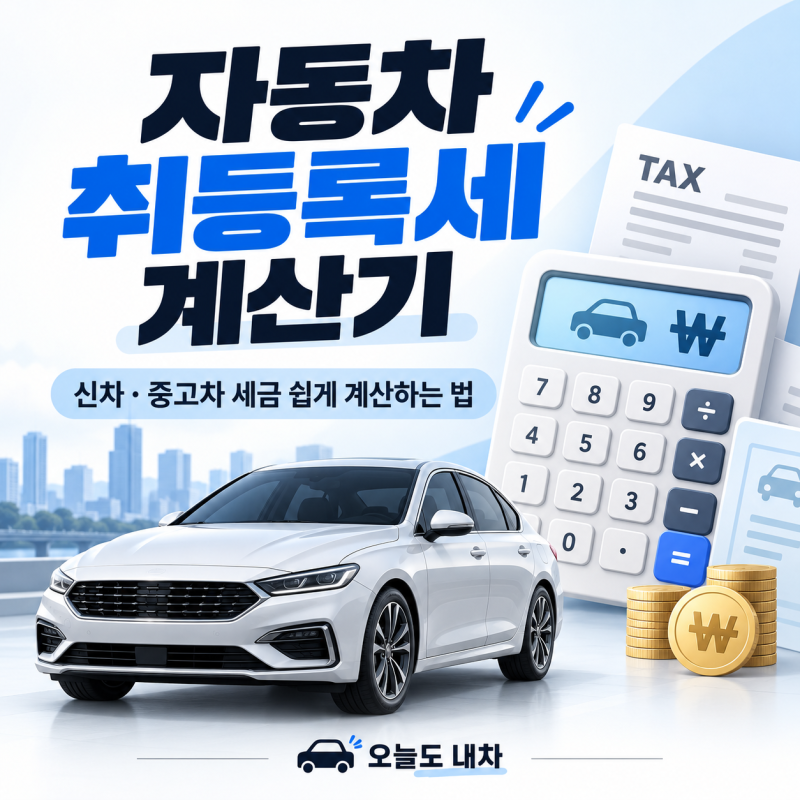 자동차 취등록세 계산기｜신차·중고차 취득세 얼마 나오는지 계산하는 법